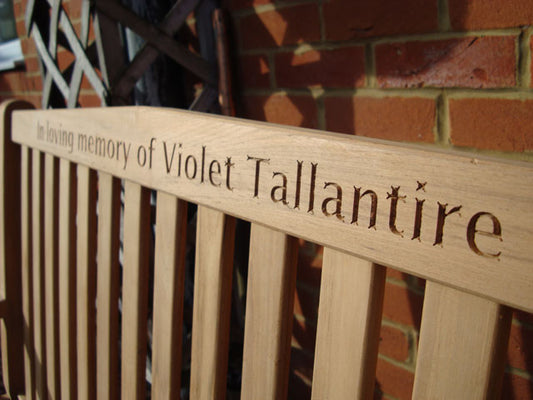 Classic 1.2m memorial bench - Violet Tallantire