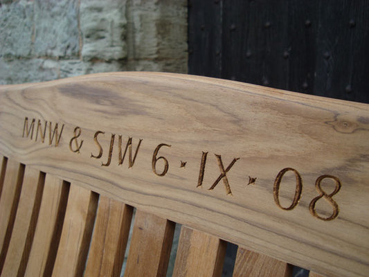Malvern 1.2m commemorative bench - MNW & SJW 6-IX-08