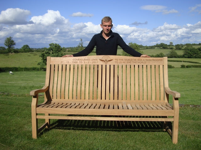 Malvern 1.8m memorial bench - Conrad Lewis