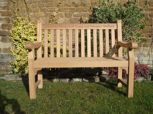 Hyde park 1.2m memorial bench - Diana and Douglas Shellard
