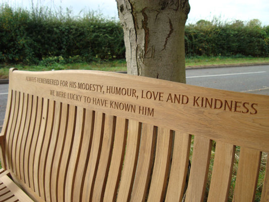 Malvern 1.8m memorial bench - Davids Bench