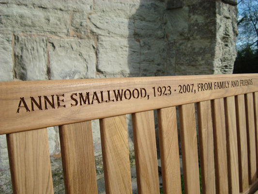 Britannia 1.8m memorial bench - Anne Smallwood