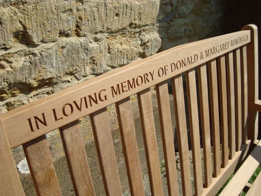 Classic 1.2m memorial bench - Bowditch