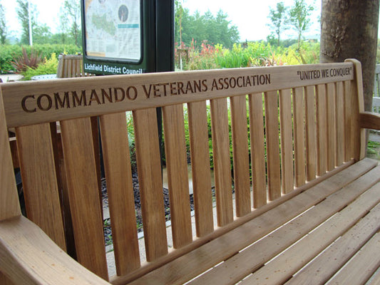 Britannia 1.8m memorial bench - Commando