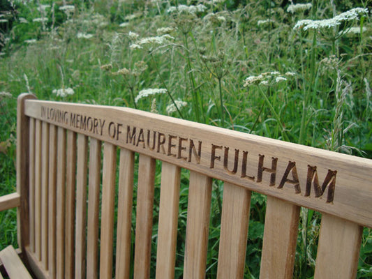 Classic 1.5m memorial bench - Maureen Fulham