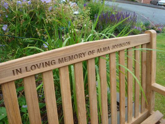 Classic 1.2m memorial bench - Alma Johnson