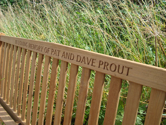 Classic 1.8m memorial bench - Dave Prout
