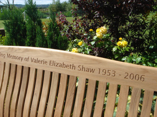 Malvern 1.8m memorial bench - Elizabeth Shaw