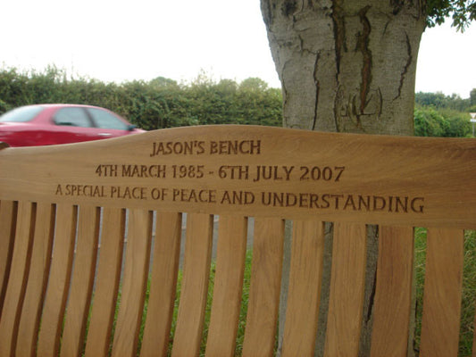 Malvern 1.2m memorial bench - Jasons Bench