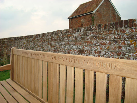 Britannia 2.4m memorial bench - Rebecca