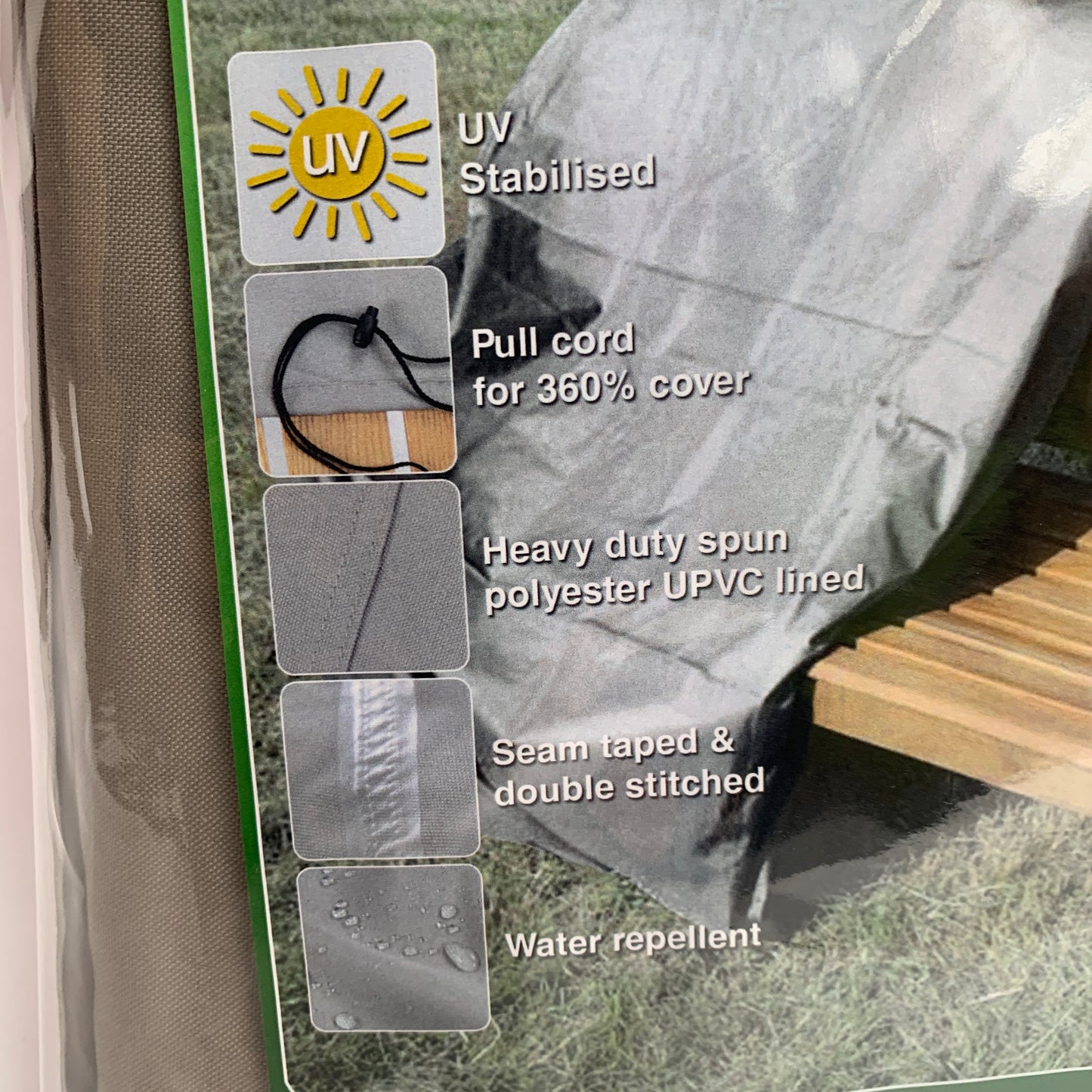 Kingdom Bench Cover Teak 1.2m