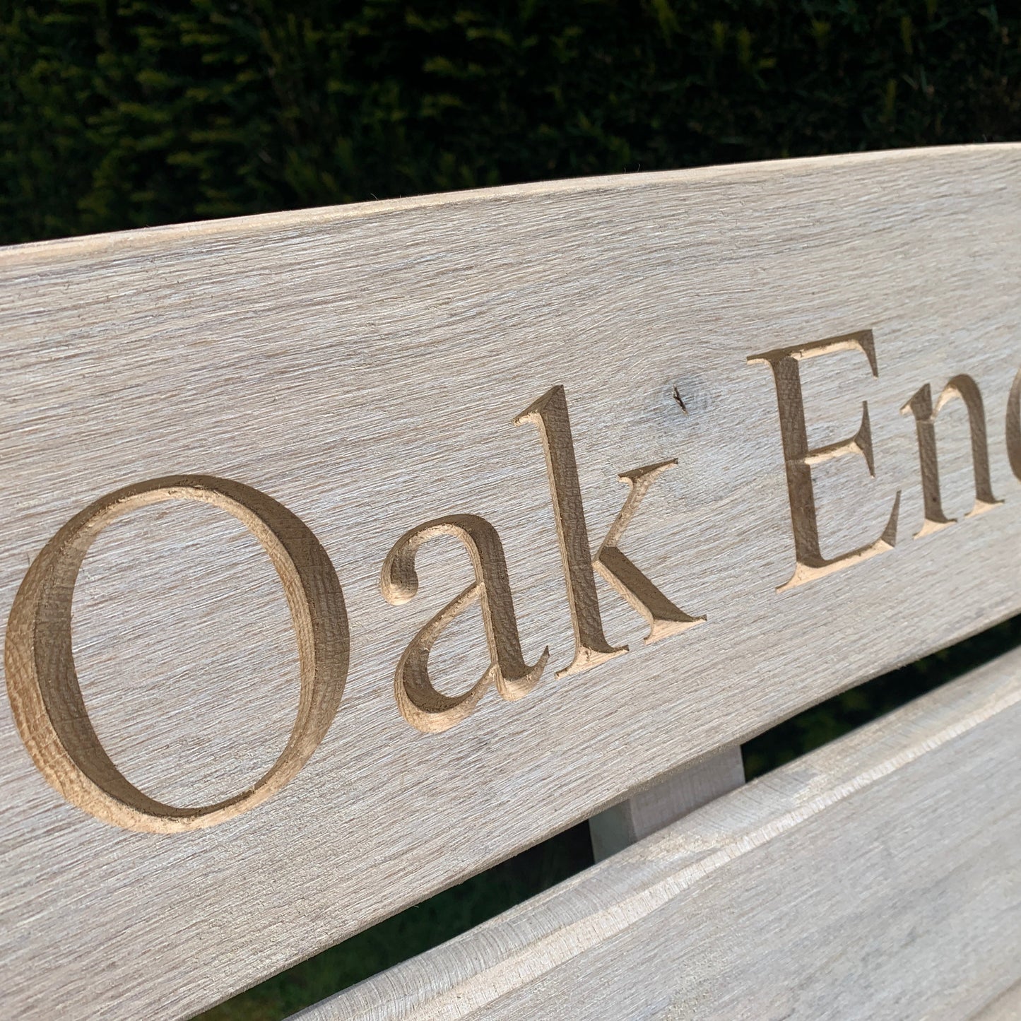 Rustic Oak Memorial Bench 4ft White