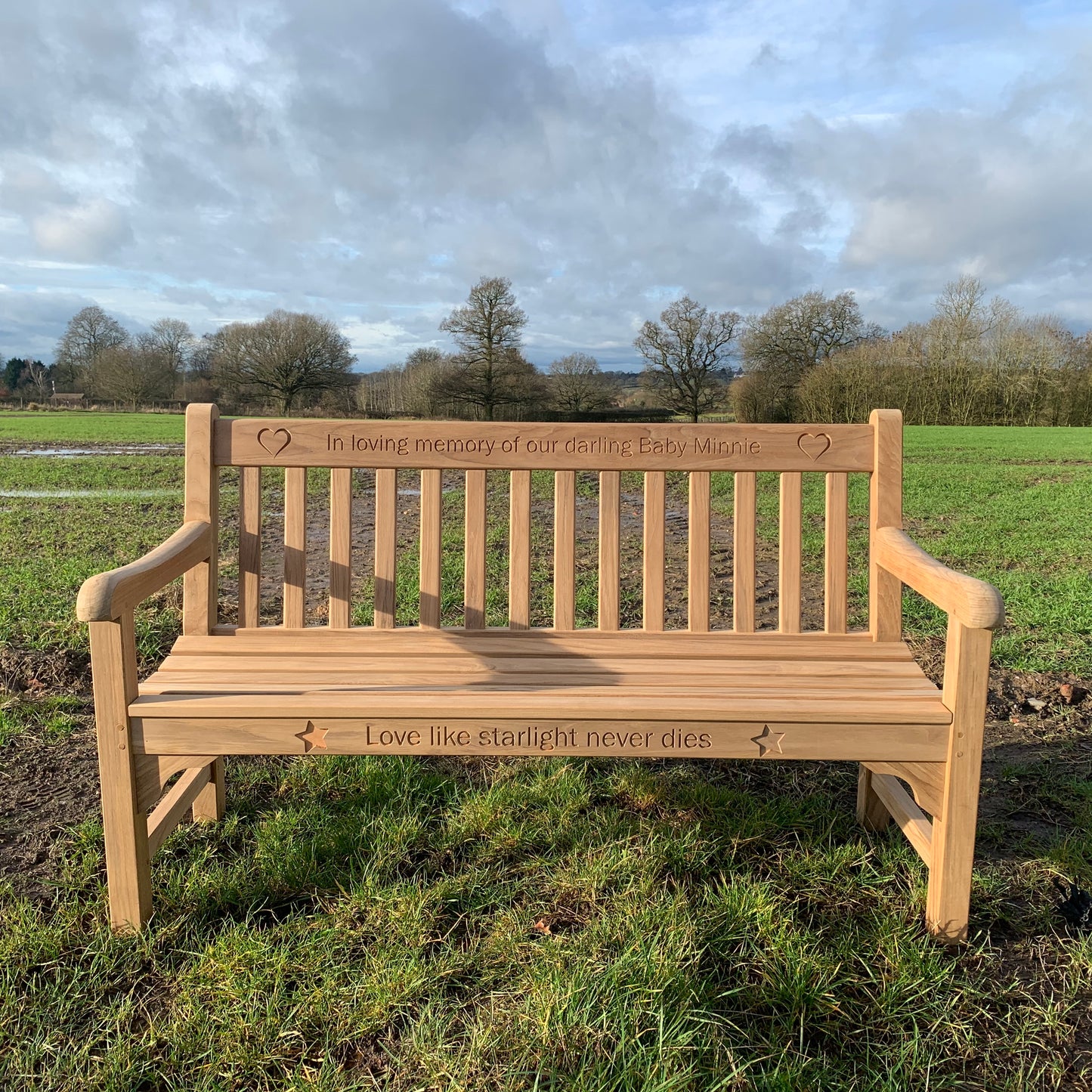 Rochester Memorial Bench 5ft Teak