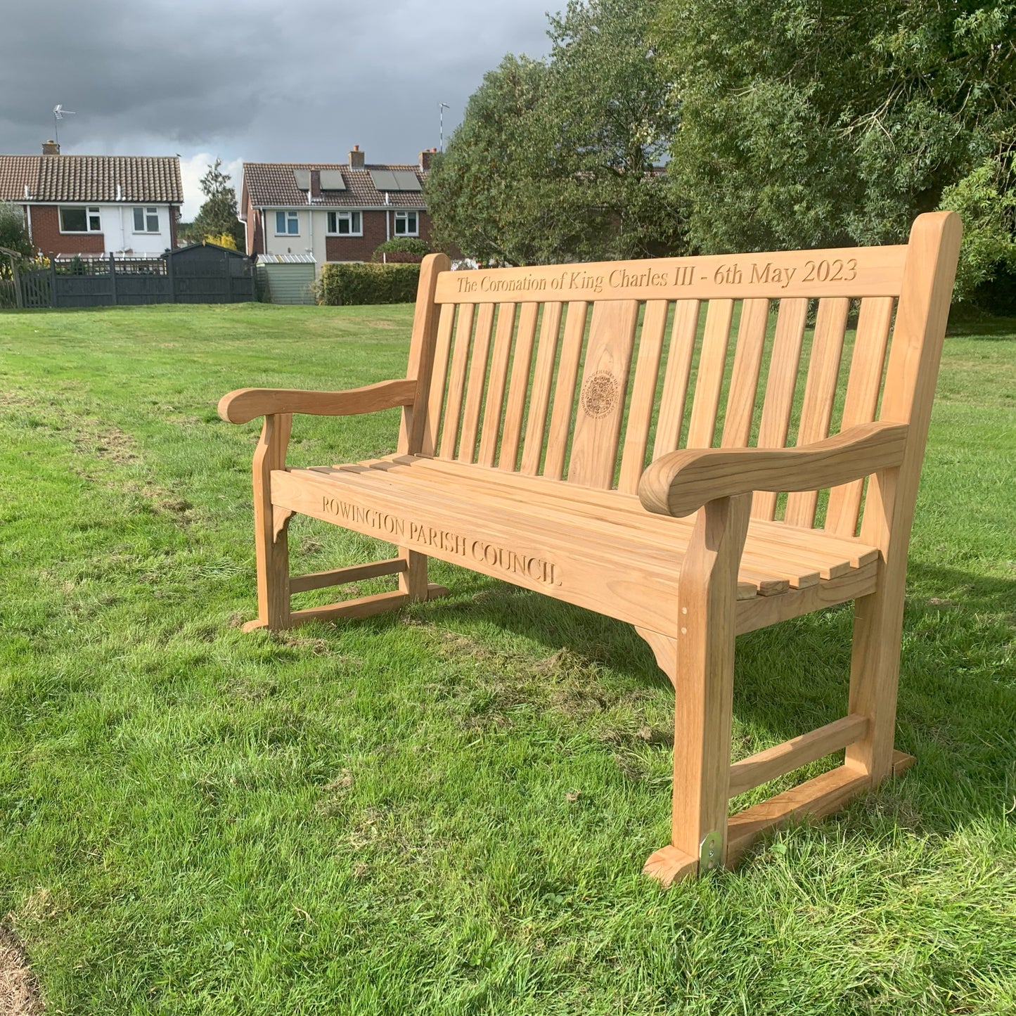 Kenilworth Memorial Bench Teak 5ft with Panel