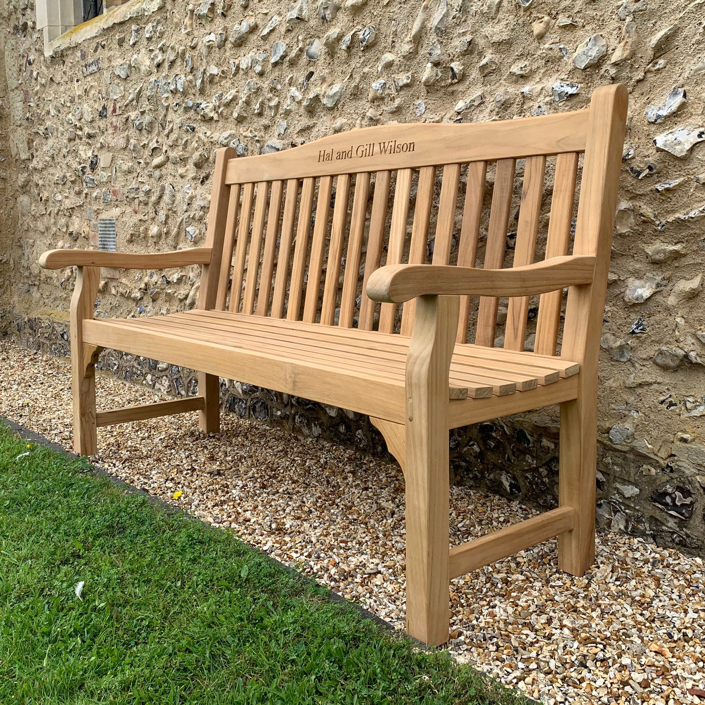 Warwick Memorial Bench Teak 5ft