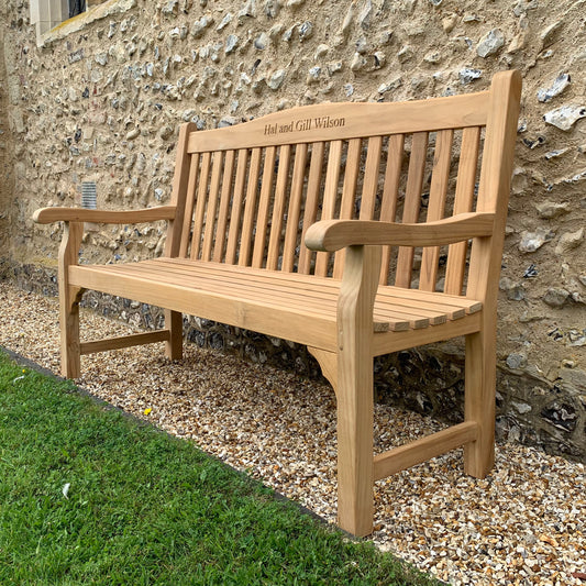 Warwick Memorial Bench Teak 5ft