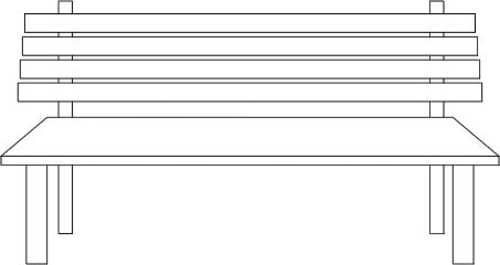 Diagram of a bench