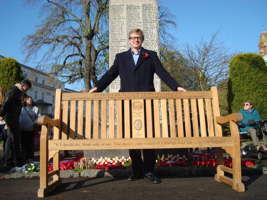 Commemoration of WW1 Centenary: Unveiling of Memorial Bench at Remembrance Sunday Service in Leamington Spa