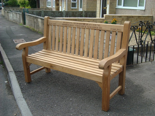 Chelsea 1.5m memorial bench - Jean Young