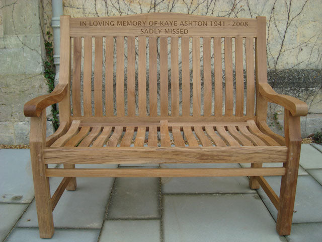 Malvern 1.2m memorial bench - Kaye Ashton