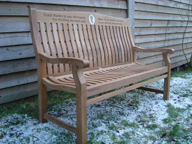 Malvern 1.5m memorial bench - Pauline