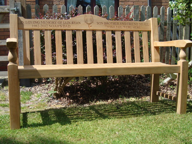 Regent 1.5m memorial bench - Iain Ryan