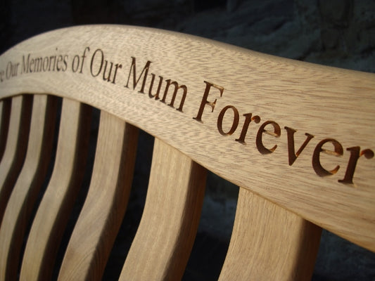 Turnberry 1.2 roble memorial bench - Treasured Memories