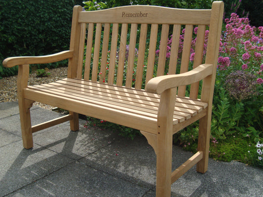 Warwick 1.2m memorial bench - Remember