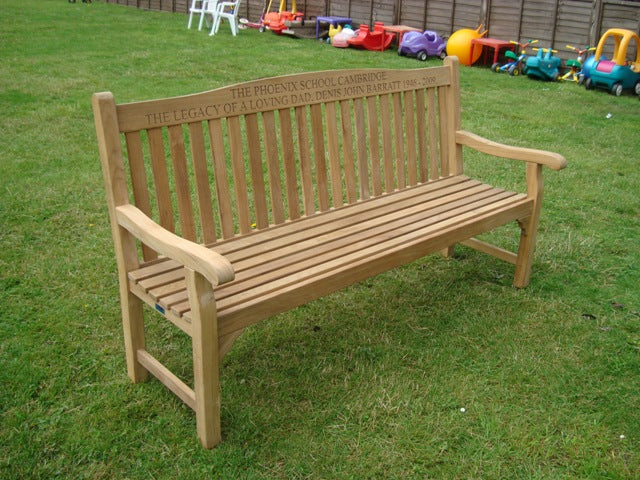 Warwick 1.8m memorial bench - Denis John Barratt