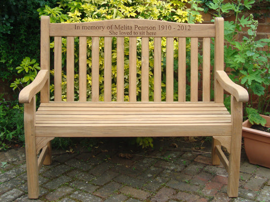 Warwick 1.2m memorial bench - Melita Pearson