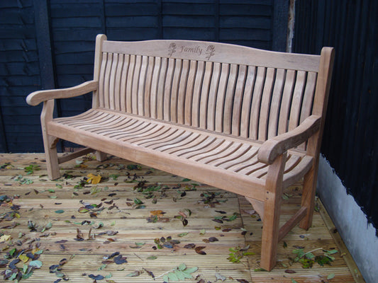 Windsor 1.8 FSC teak memorial bench - Family