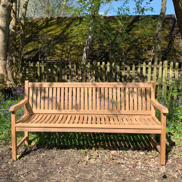 Scarborough teak memorial bench collection