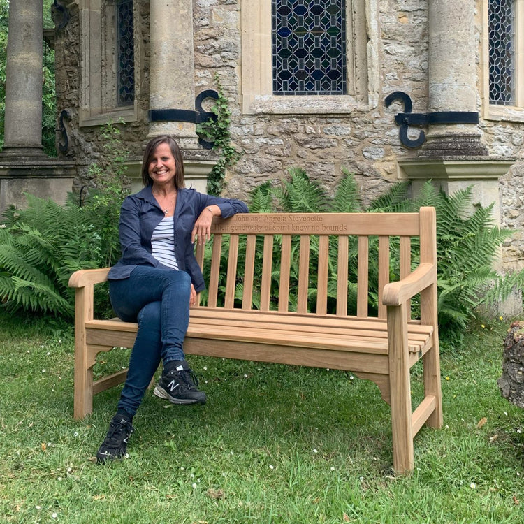 Rochester teak memorial bench collection