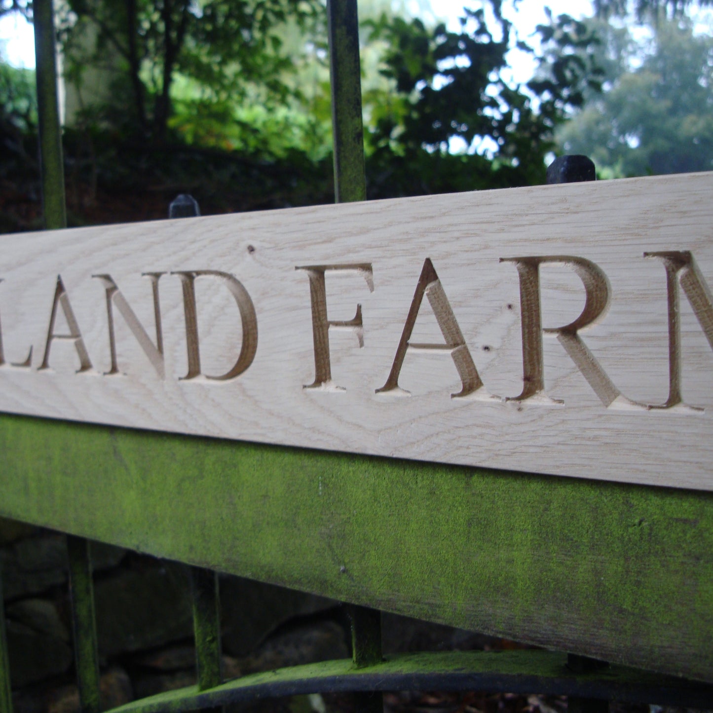 Letter carving to wood