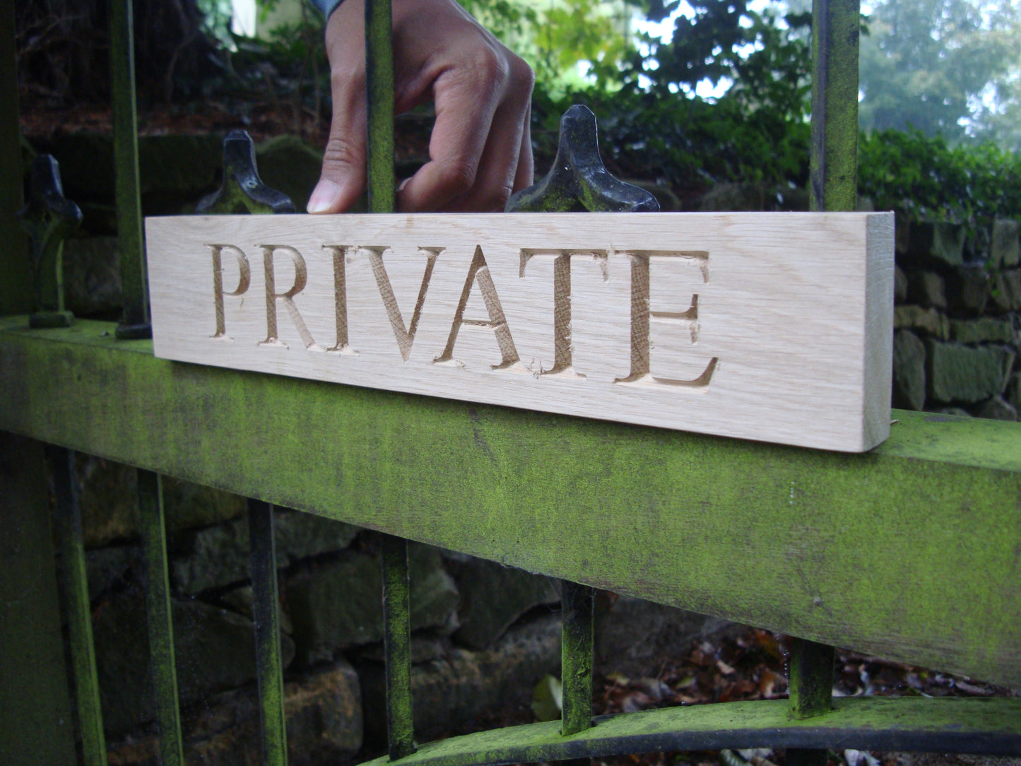 Letter carving to wood