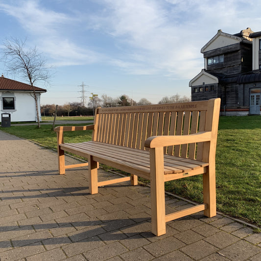 Britannia Memorial Bench 8ft Teak