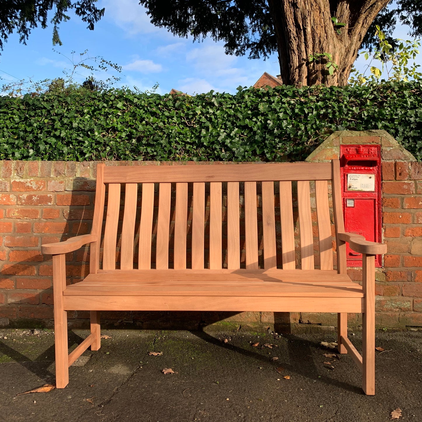 High Back Mahogany Memorial Bench 5ft