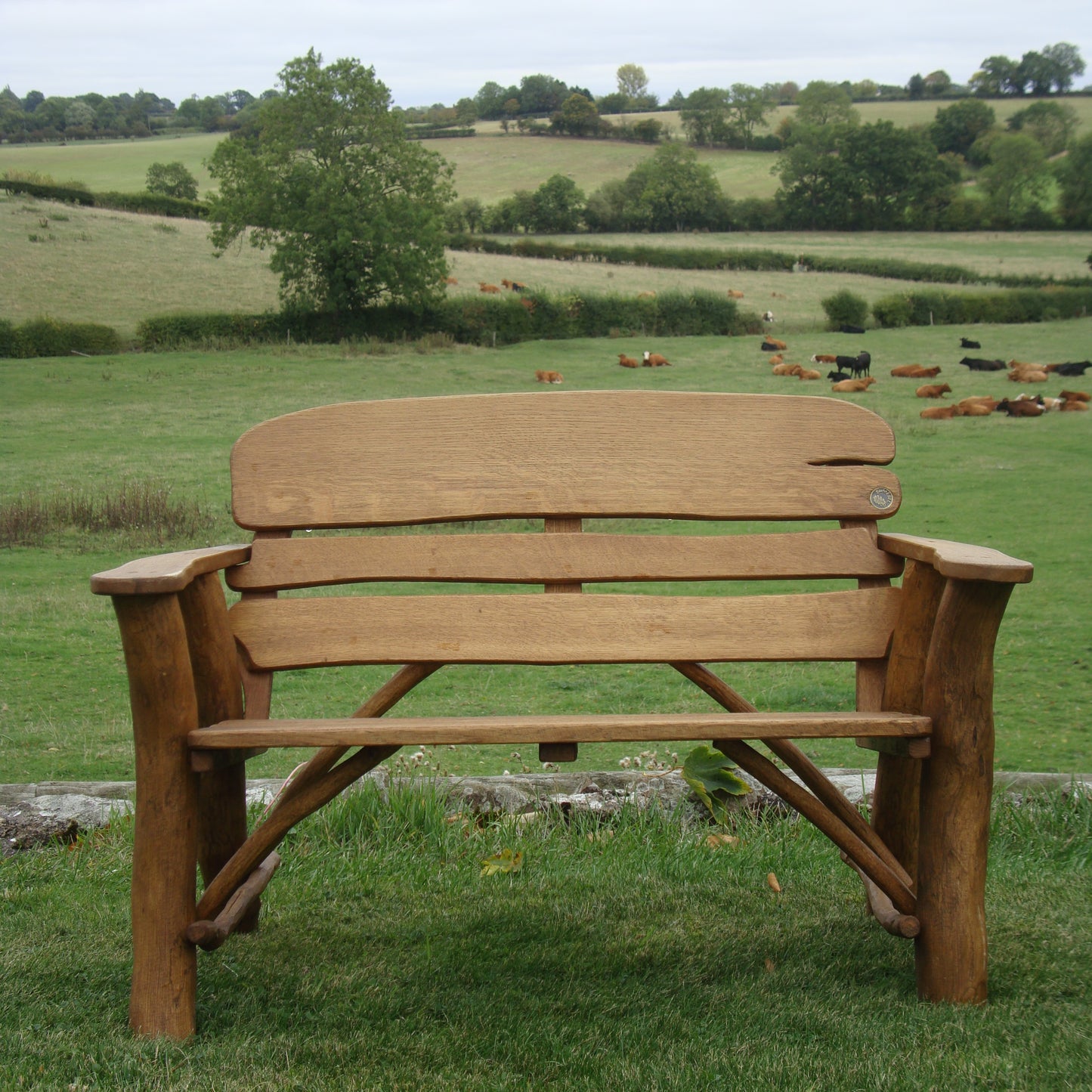 Rustic Oak Child Memorial Bench 3ft