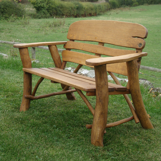 Rustic Oak Child Memorial Bench 3ft