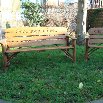 Rustic Oak Child Memorial Bench 4ft