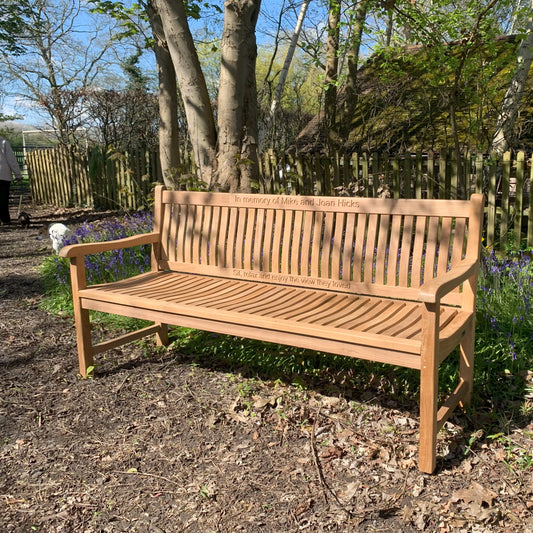 Scarborough Memorial Bench 6ft Teak