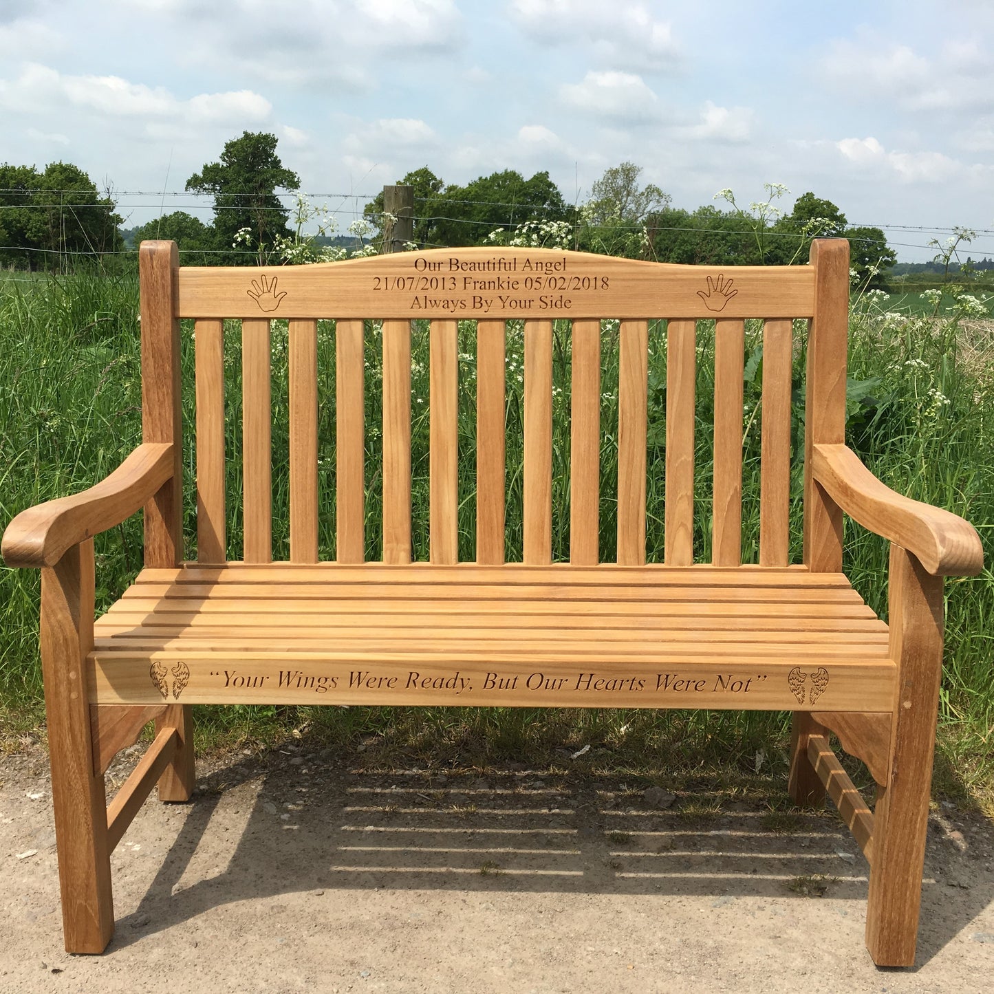 Warwick Memorial Bench 4ft Teak