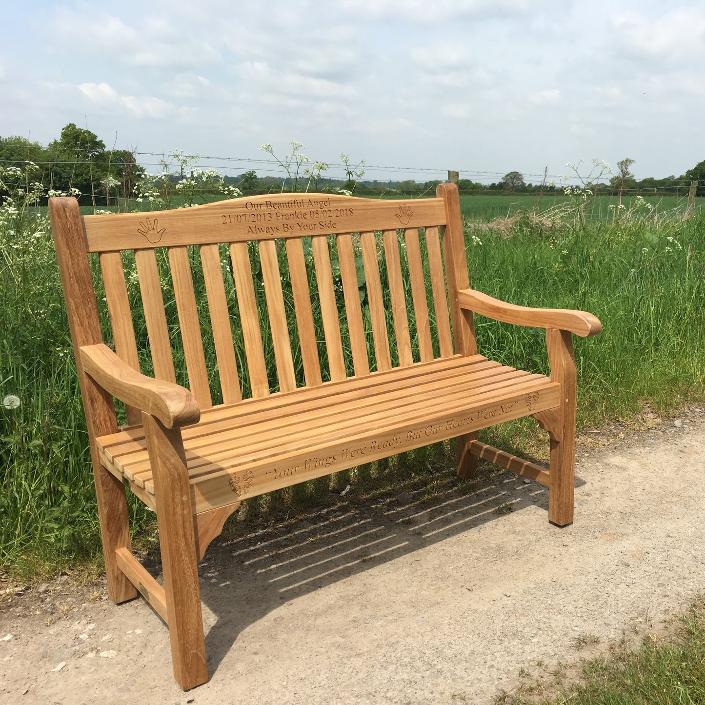 Warwick Memorial Bench 4ft Teak