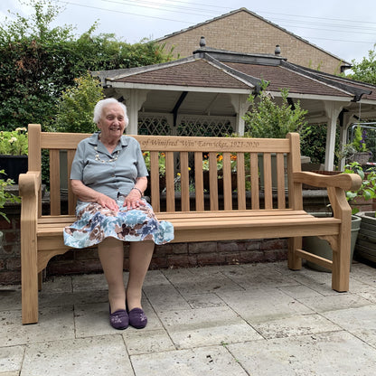 Winchester Memorial Bench 6ft Teak